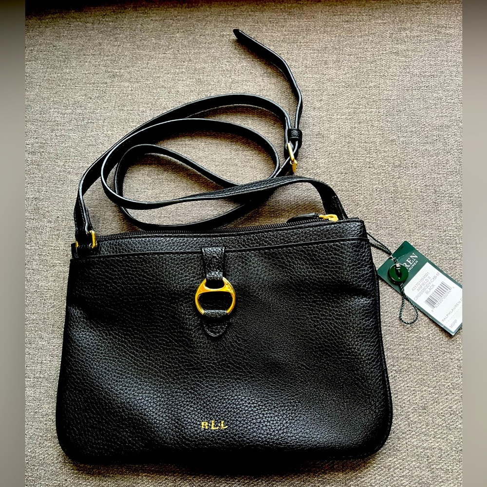NWT Ralph Lauren crossbody black bag